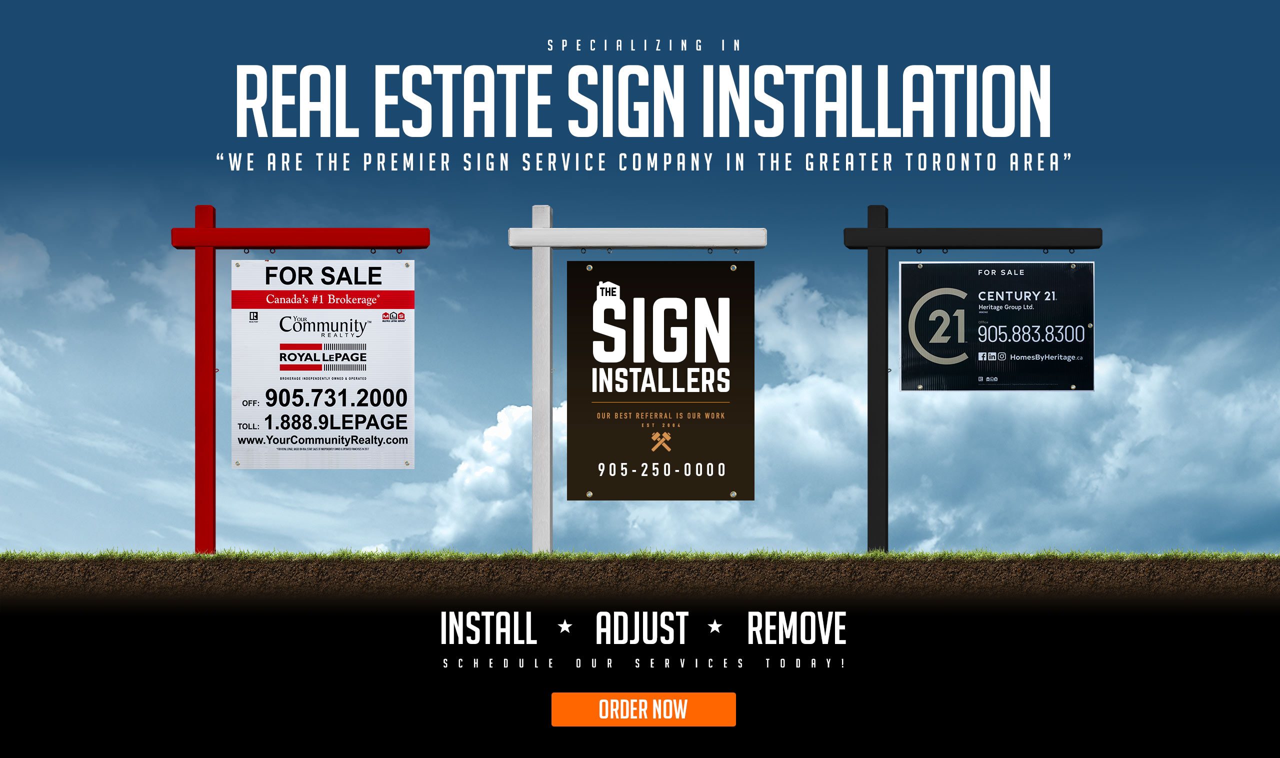 Specializing in Real Estate Sign Installation. We are the premier sign service company in the greater Toronto area.